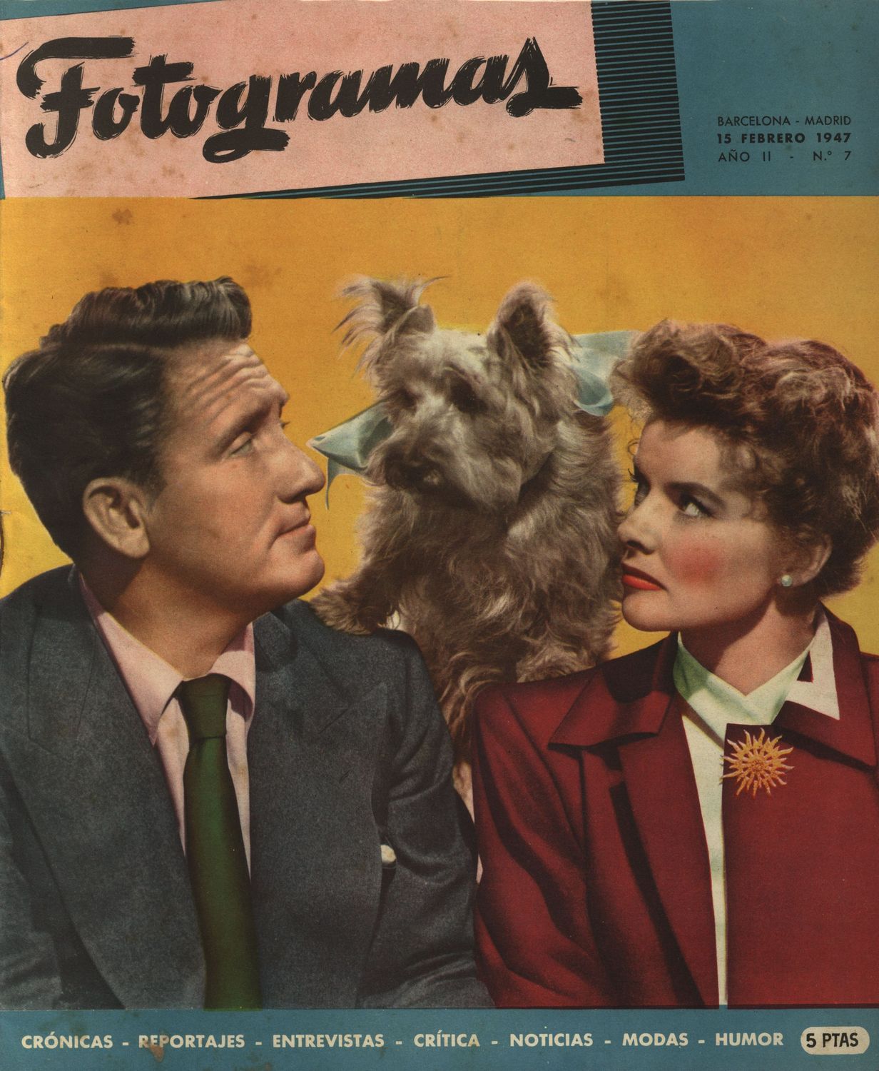 FOTOGRAMAS magazine side cover Issue 7 15 February 1947