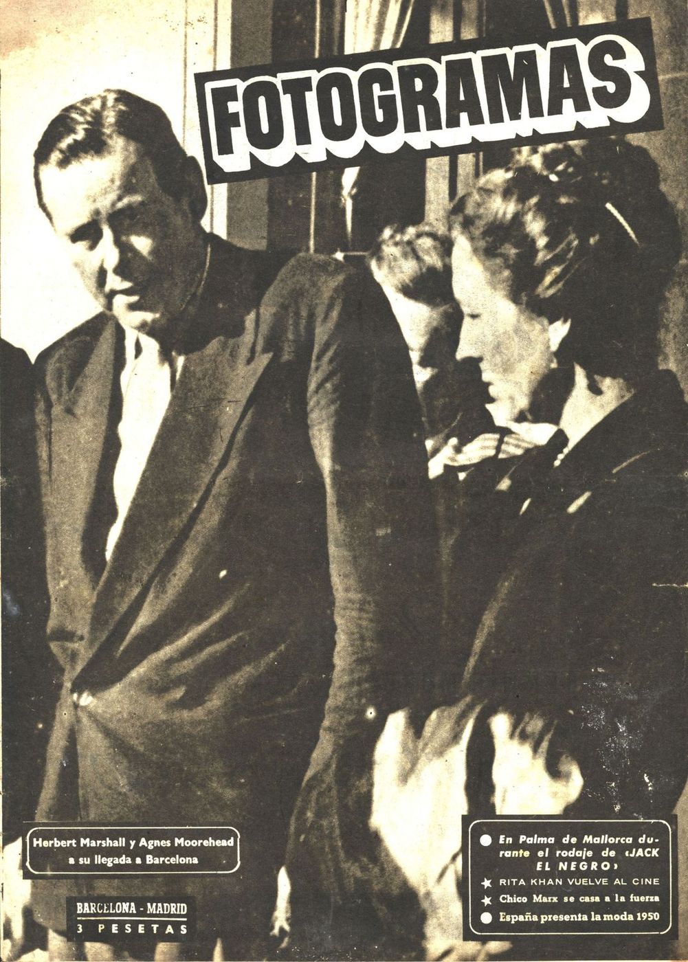 FOTOGRAMAS magazine side cover Issue 70 1 October 1949