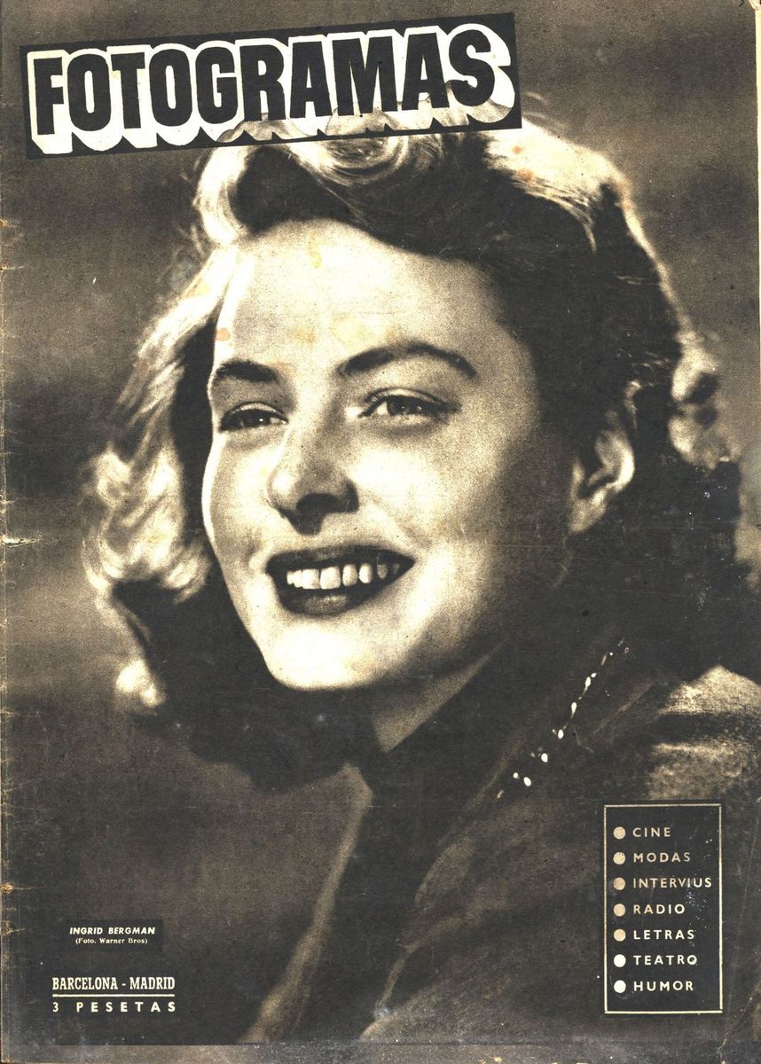 FOTOGRAMAS magazine side cover Issue 71 14 October 1949
