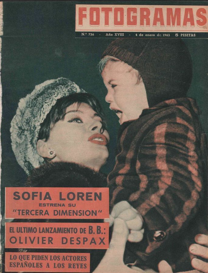 FOTOGRAMAS magazine side cover Issue 736 4 January 1963