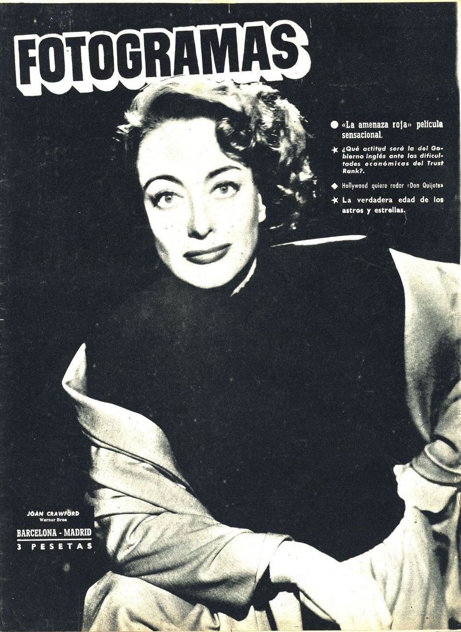 FOTOGRAMAS magazine side cover Issue 75 9 December 1949