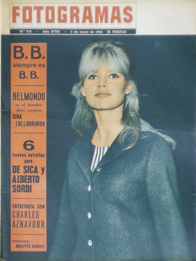 FOTOGRAMAS magazine side cover Issue 753 3 May 1963
