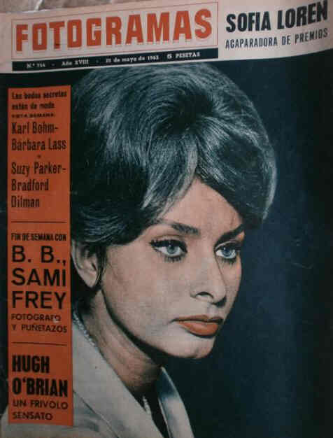 FOTOGRAMAS magazine side cover Issue 754 10 May 1963
