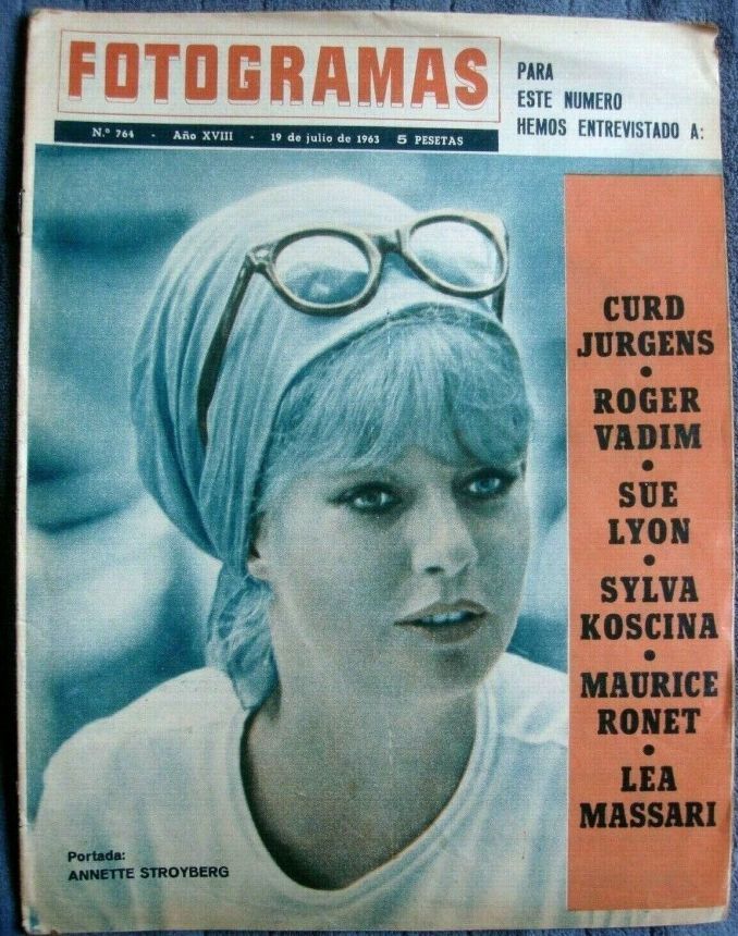 FOTOGRAMAS magazine side cover Issue 764 19 July 1963