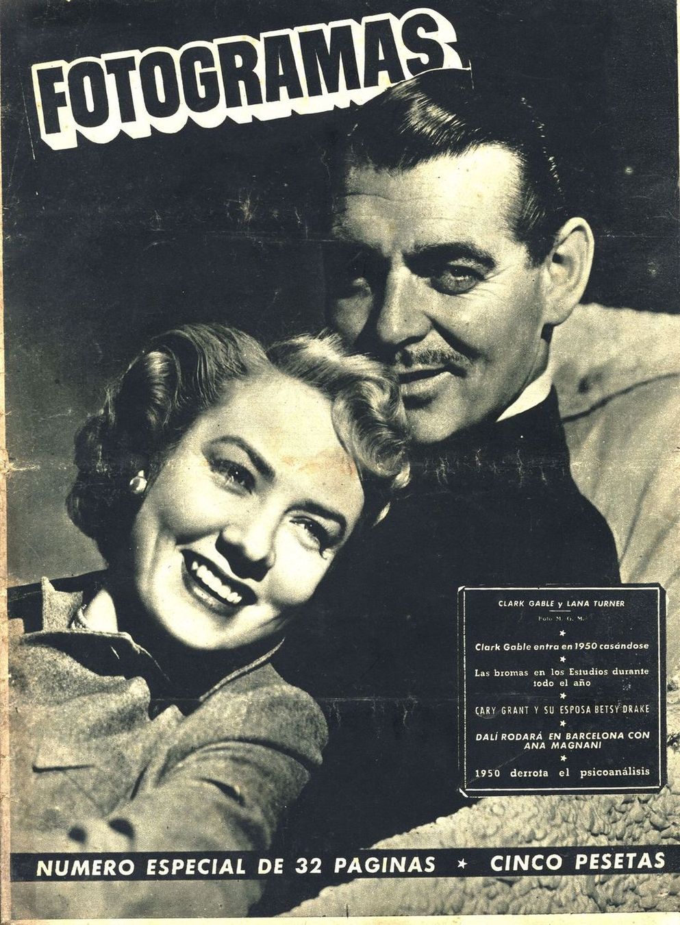 FOTOGRAMAS magazine side cover Issue 77 6 January 1950