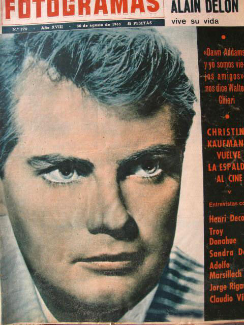 FOTOGRAMAS magazine side cover Issue 770 30 August 1963
