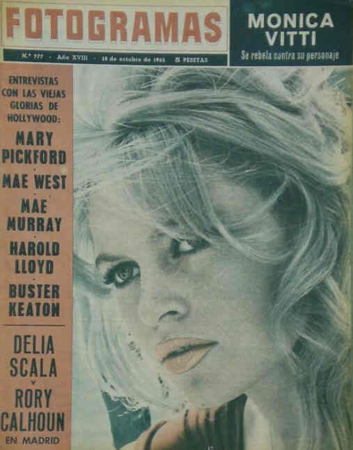 FOTOGRAMAS magazine side cover Issue 777 18 October 1963