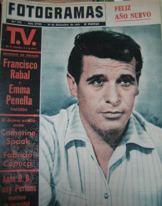 FOTOGRAMAS magazine side cover Issue 793 27 December 1963