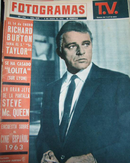 FOTOGRAMAS magazine side cover Issue 794 3 January 1964