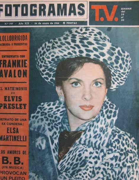 FOTOGRAMAS magazine side cover Issue 797 24 January 1964