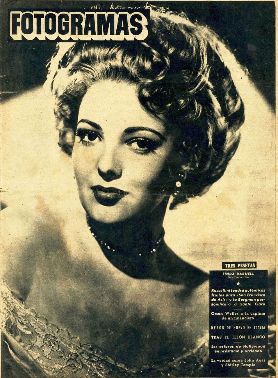 FOTOGRAMAS magazine side cover Issue 80 17 February 1950