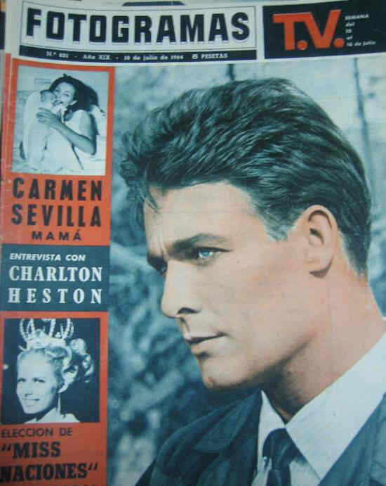 FOTOGRAMAS magazine side cover Issue 821 10 July 1964