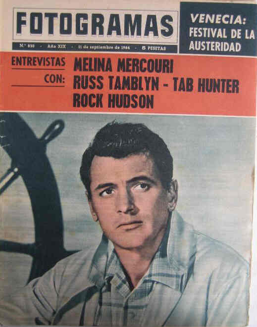 FOTOGRAMAS magazine side cover Issue 830 11 September 1964