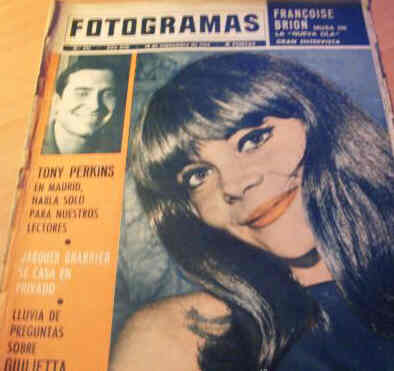 FOTOGRAMAS magazine side cover Issue 831 18 September 1964