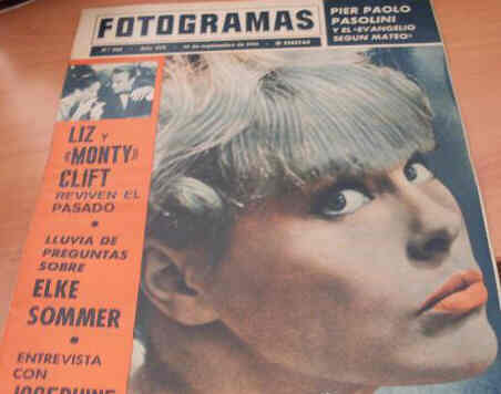 FOTOGRAMAS magazine side cover Issue 832 25 September 1964