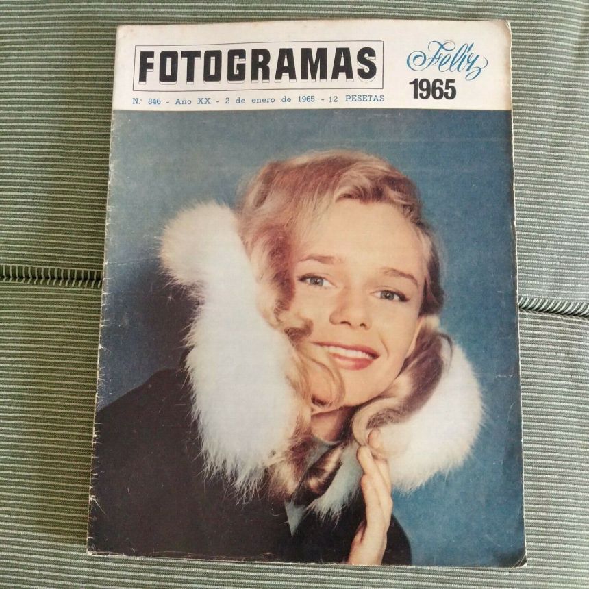 FOTOGRAMAS magazine side cover Issue 846 1 January 1965
