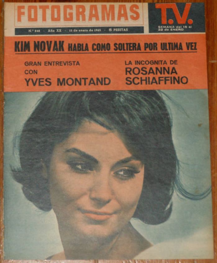 FOTOGRAMAS magazine side cover Issue 848 15 January 1965