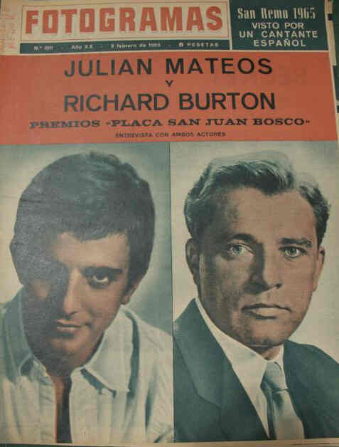 FOTOGRAMAS magazine side cover Issue 851 5 February 1965
