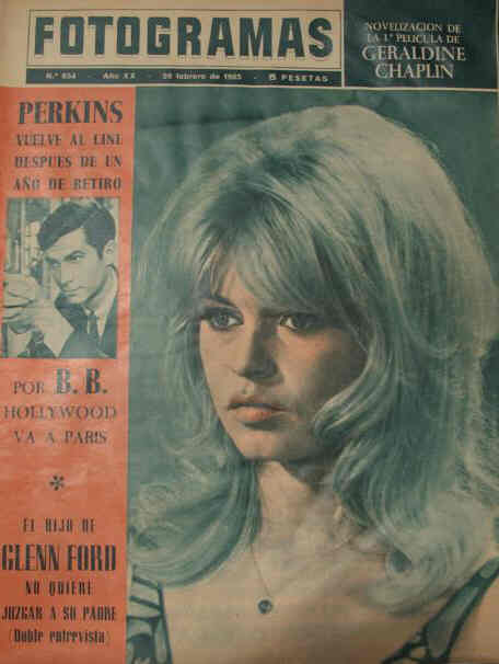 FOTOGRAMAS magazine side cover Issue 854 26 February 1965
