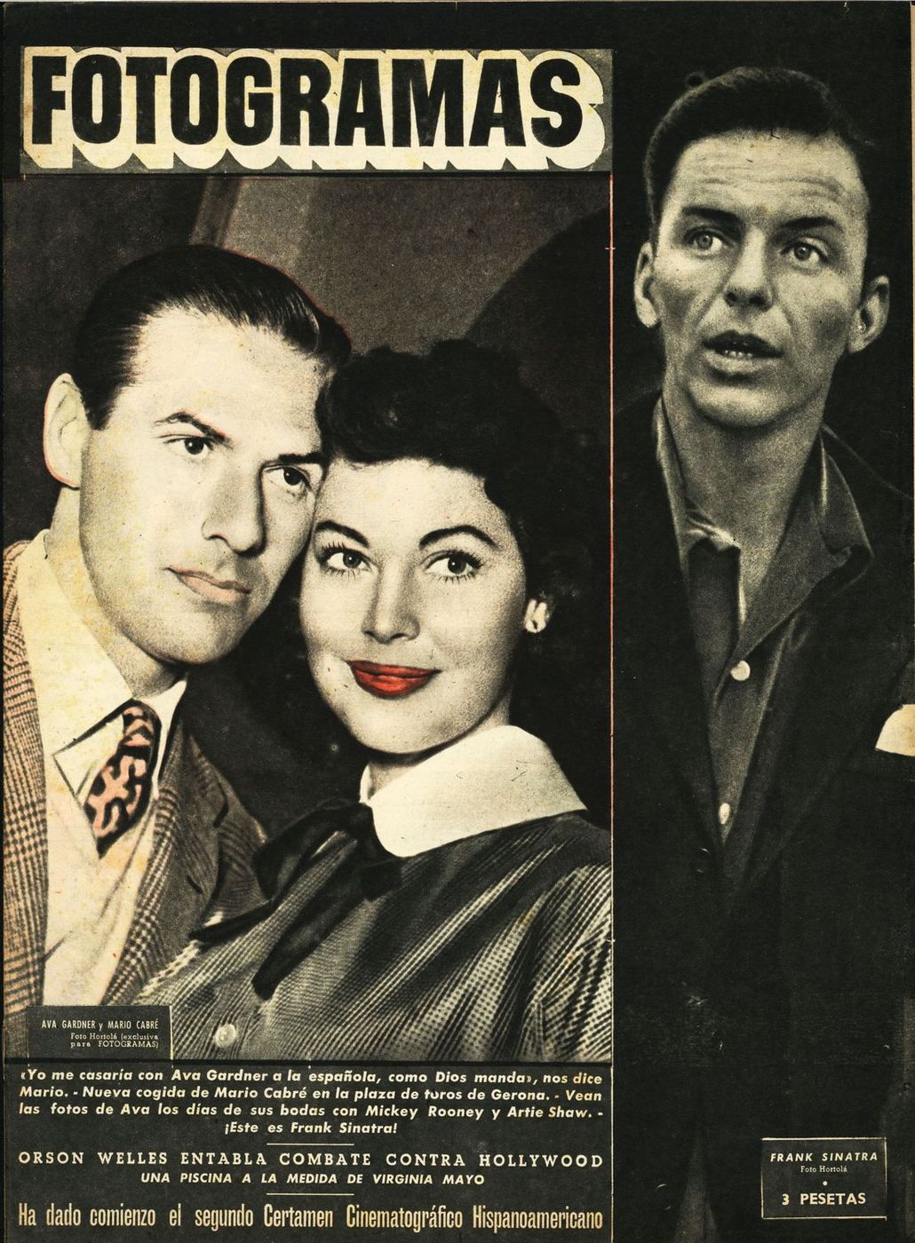 FOTOGRAMAS magazine side cover Issue 87 19 May 1950