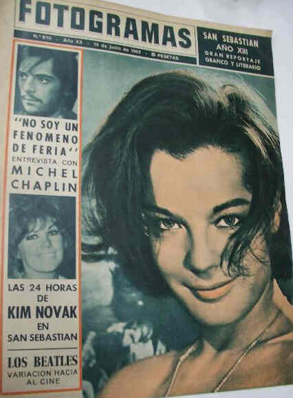 FOTOGRAMAS magazine side cover Issue 870 18 June 1965