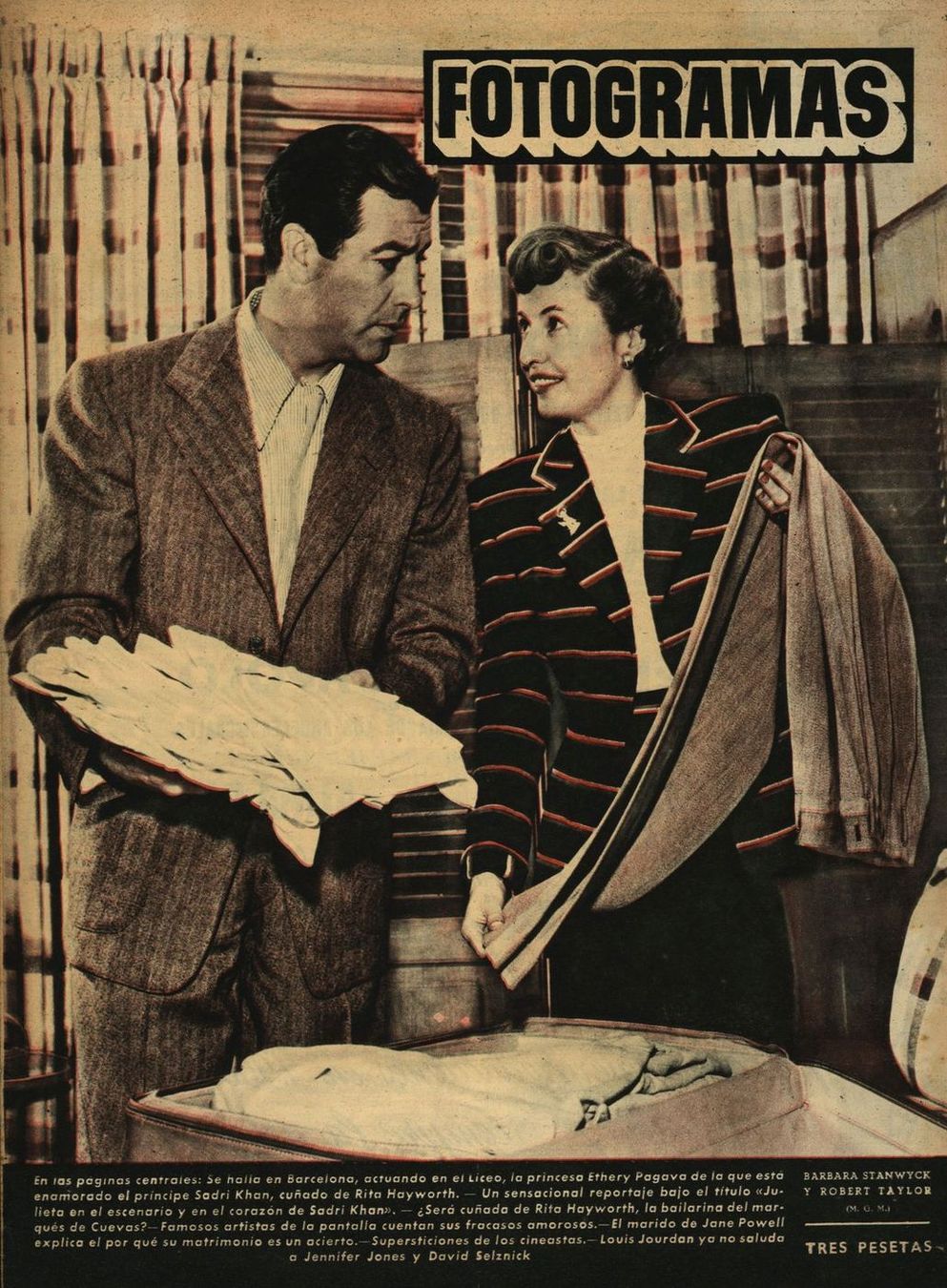 FOTOGRAMAS magazine side cover Issue 88 26 May 1950