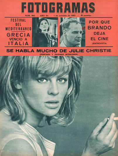 FOTOGRAMAS magazine side cover Issue 885 1 October 1965