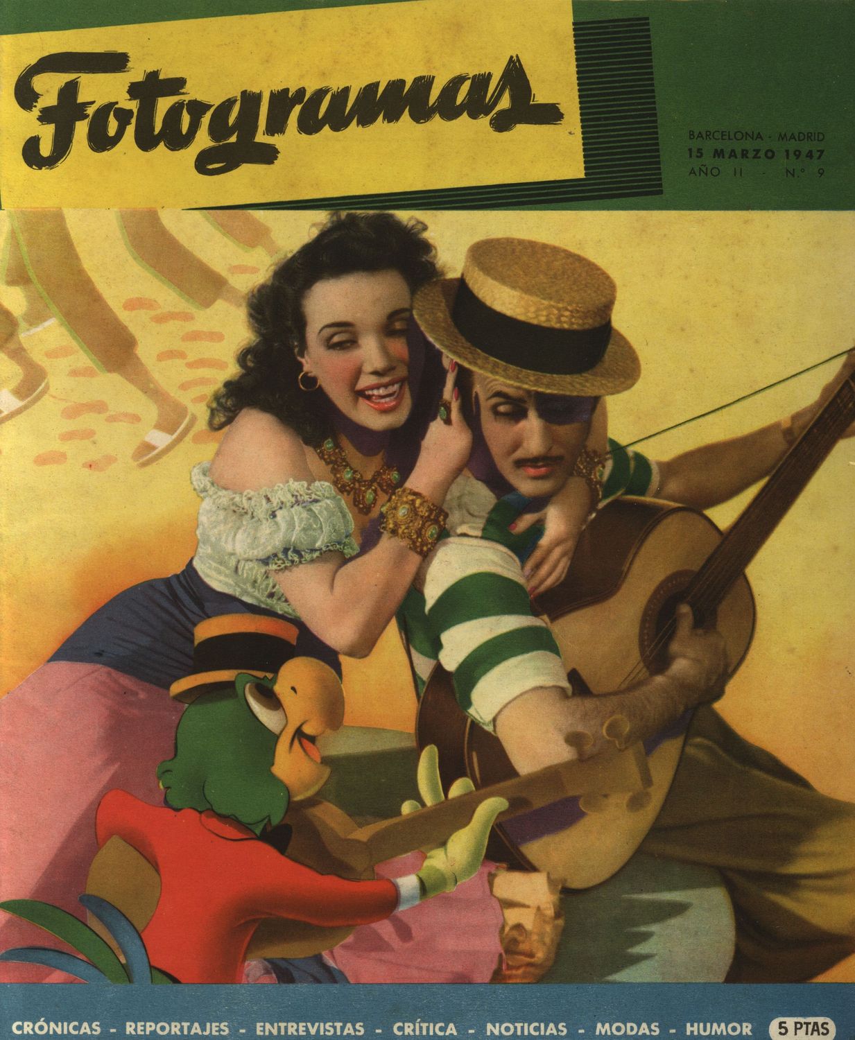FOTOGRAMAS magazine side cover Issue 9 15 March 1947