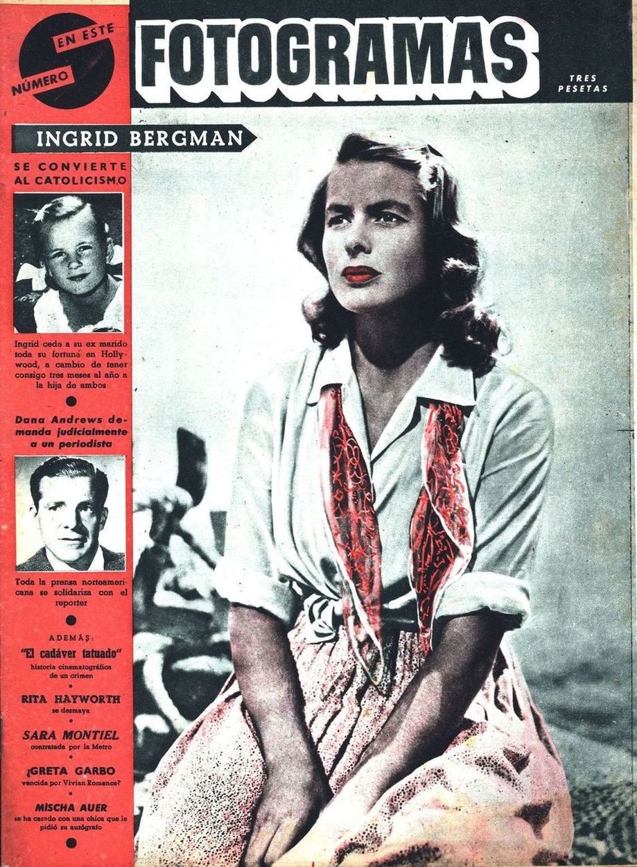 FOTOGRAMAS magazine side cover Issue 90 24 June 1950