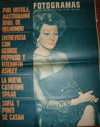 FOTOGRAMAS magazine side cover Issue 900 14 January 1966