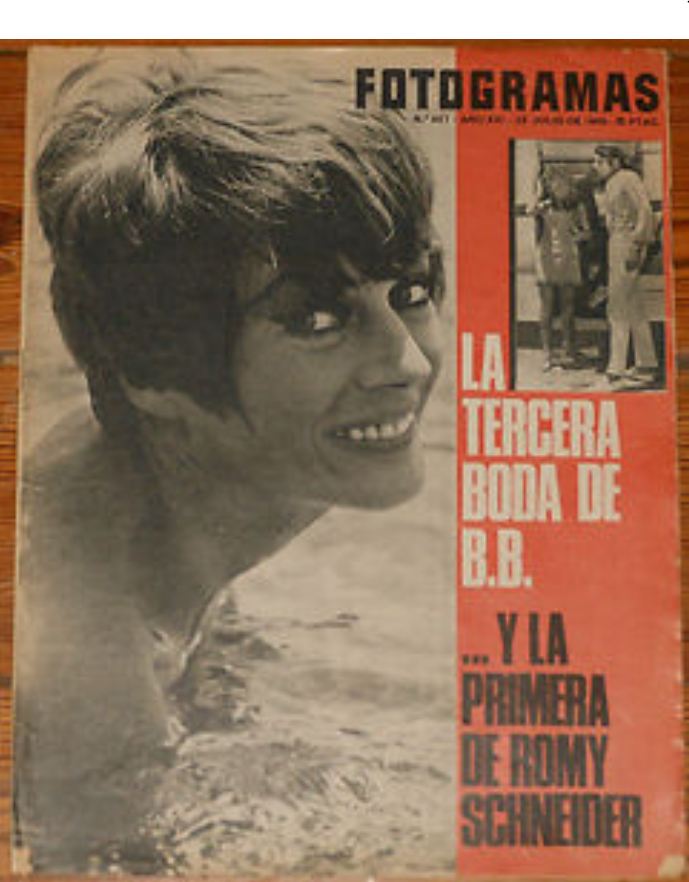 FOTOGRAMAS magazine side cover Issue 927 22 July 1966