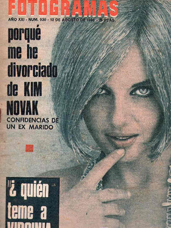 FOTOGRAMAS magazine side cover Issue 930 12 August 1966