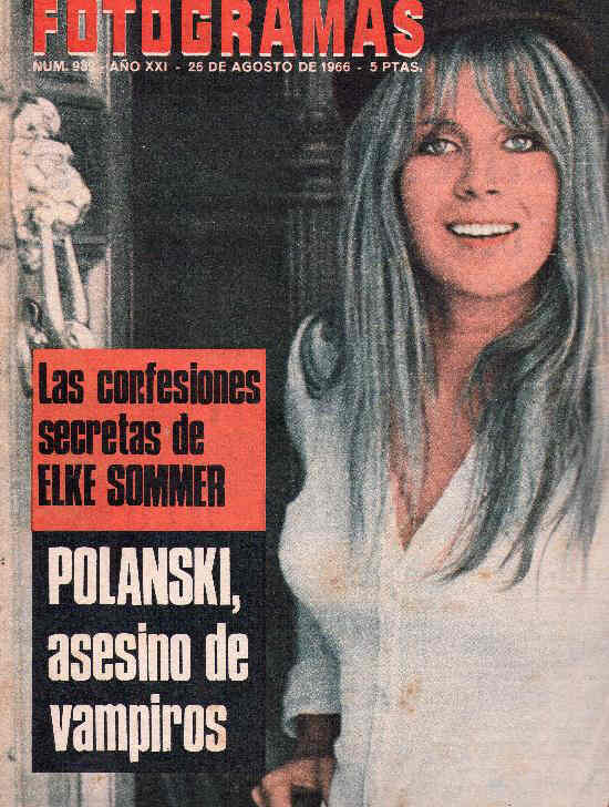FOTOGRAMAS magazine side cover Issue 932 26 August 1966