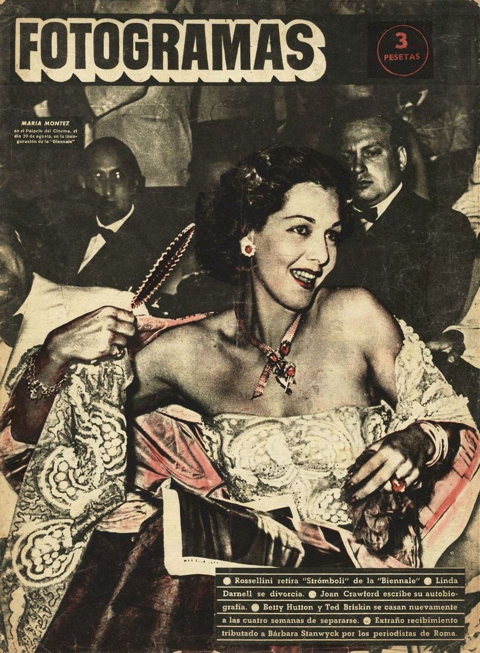 FOTOGRAMAS magazine side cover Issue 95 3 September 1950