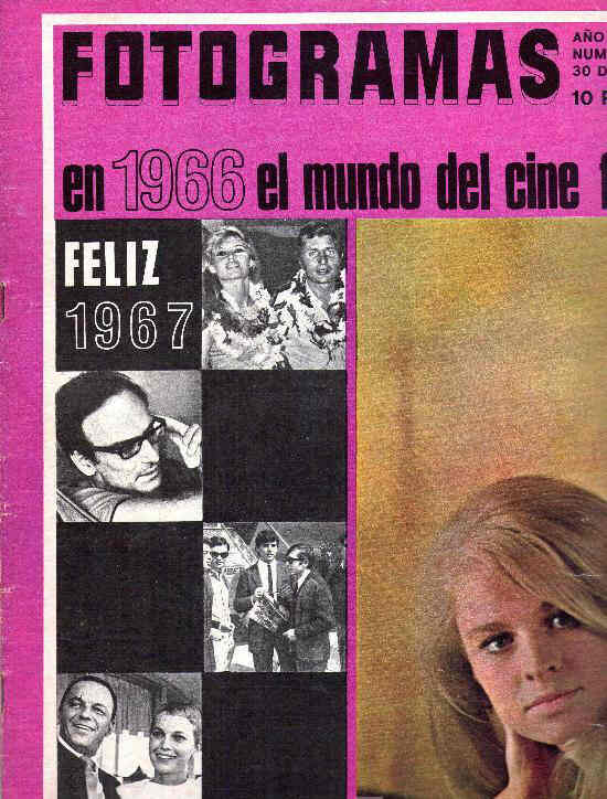 FOTOGRAMAS magazine side cover Issue 950 30 December 1966