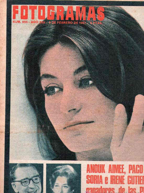 FOTOGRAMAS magazine side cover Issue 955 3 February 1967