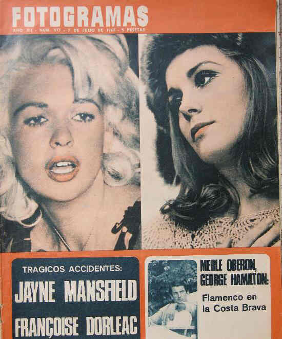 FOTOGRAMAS magazine side cover Issue 977 7 July 1967