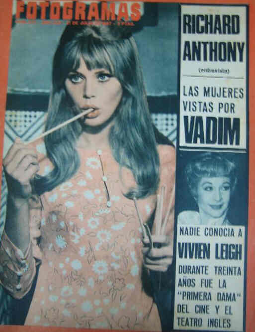 FOTOGRAMAS magazine side cover Issue 979 21 July 1967