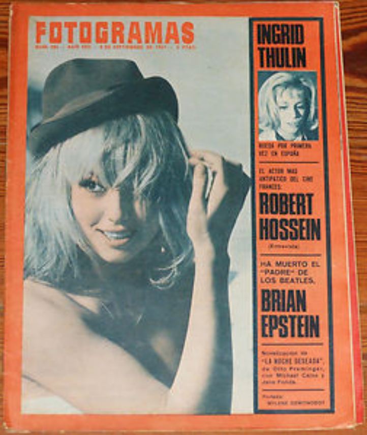 FOTOGRAMAS magazine side cover Issue 986 8 September 1967