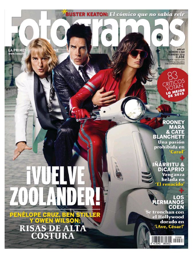 FOTOGRAMAS magazine side cover Issue 2068 February 2016