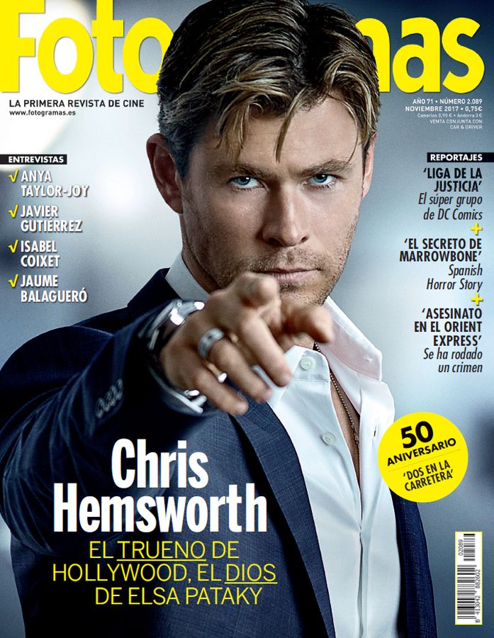 FOTOGRAMAS magazine side cover Issue 2089  November 2017