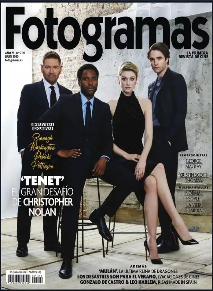 FOTOGRAMAS magazine side cover Issue 2121  July 2020