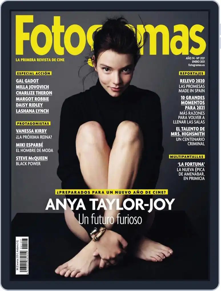 FOTOGRAMAS magazine side cover Issue 2127  January 2021