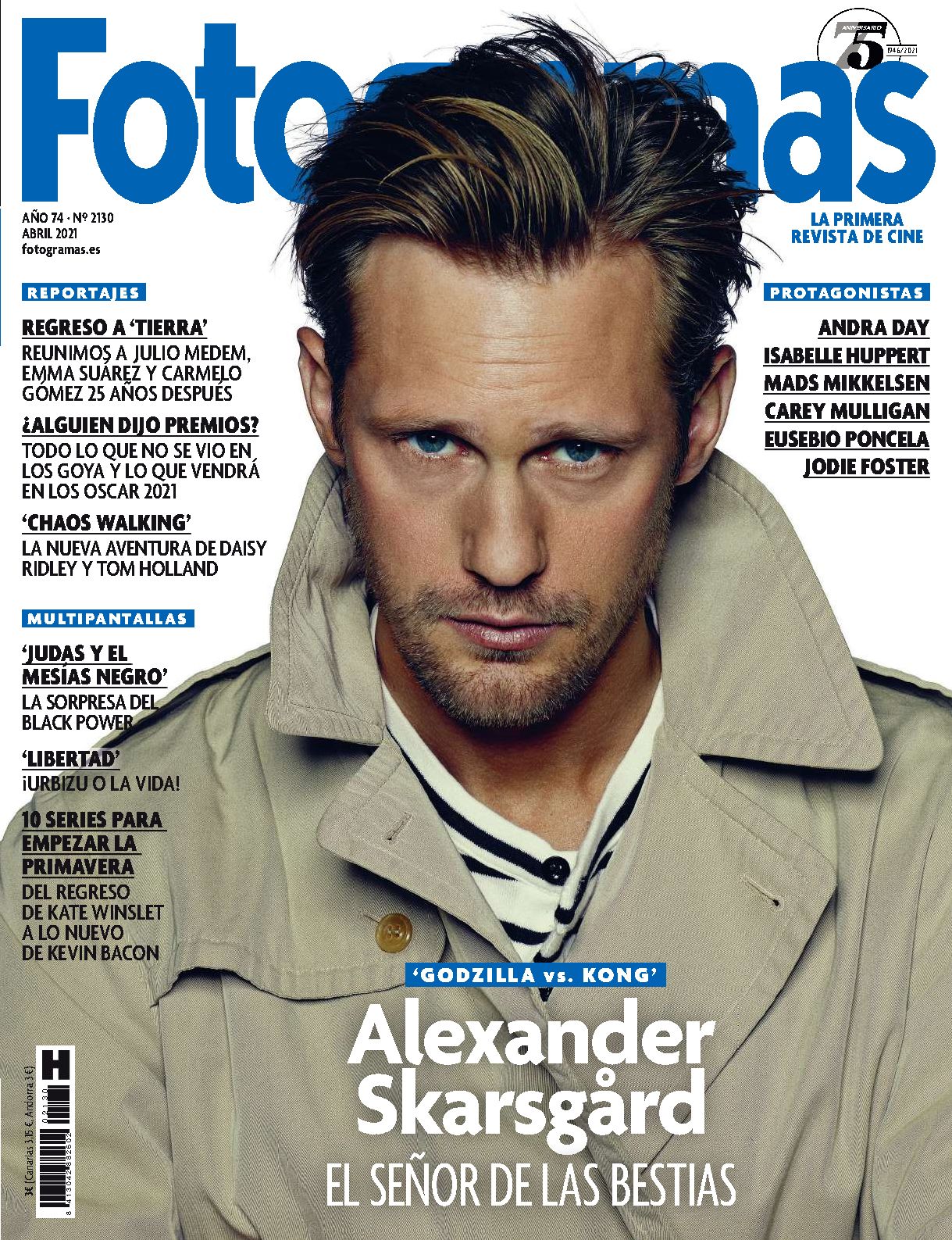 FOTOGRAMAS magazine side cover Issue 2130  April 2021