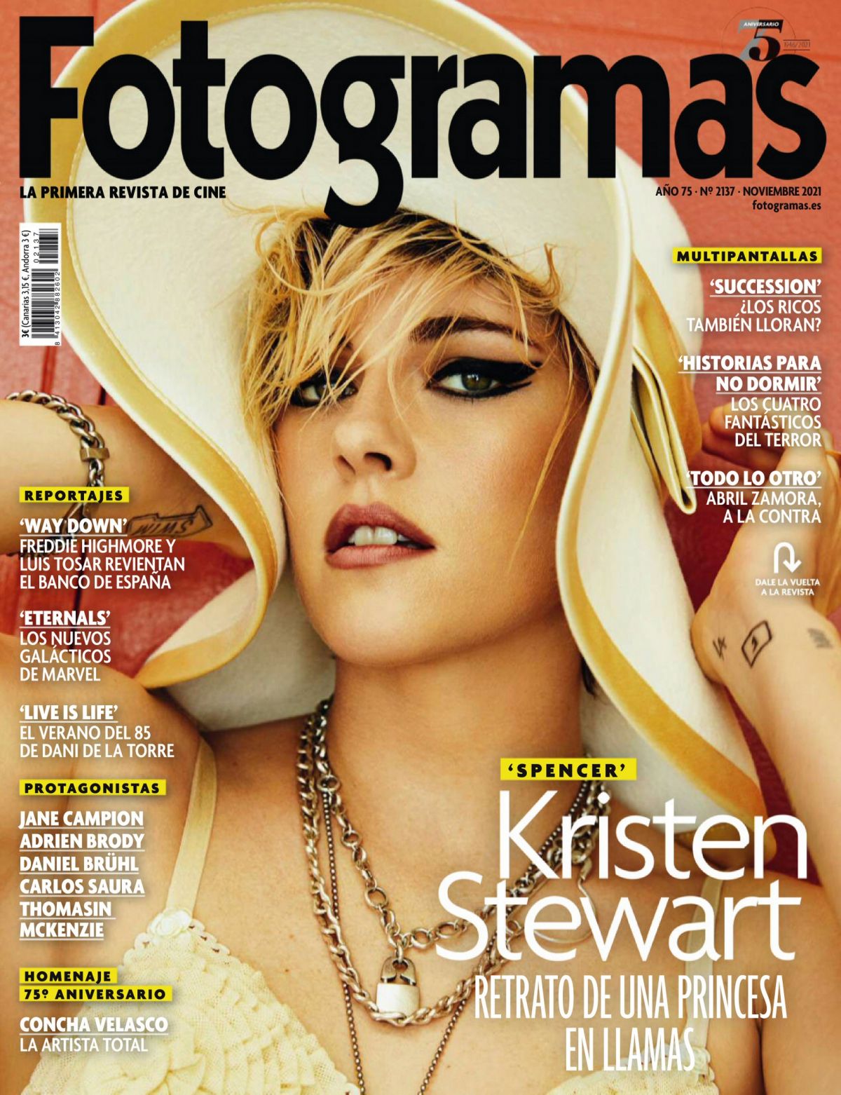 FOTOGRAMAS magazine side cover Issue 2137  November 2021