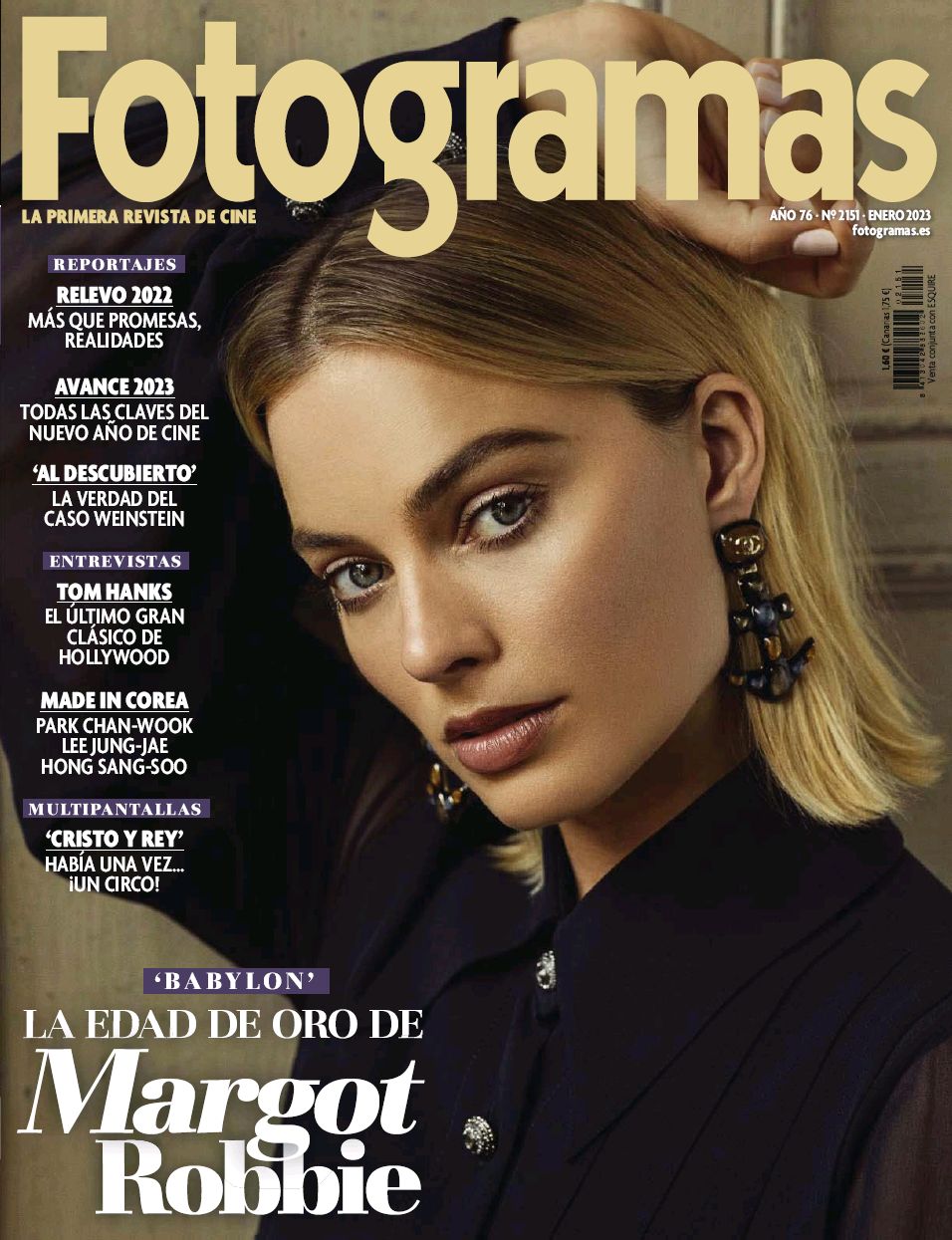 FOTOGRAMAS magazine side cover Issue 2151  January 2023