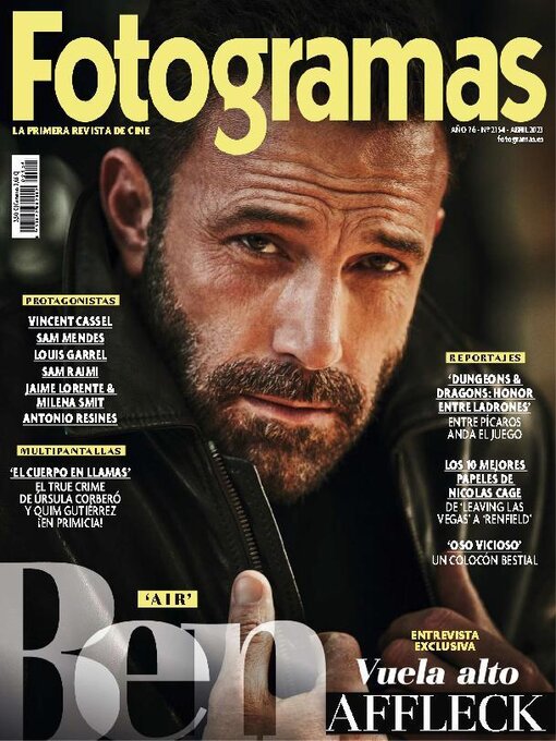 FOTOGRAMAS magazine side cover Issue 2154  April 2023