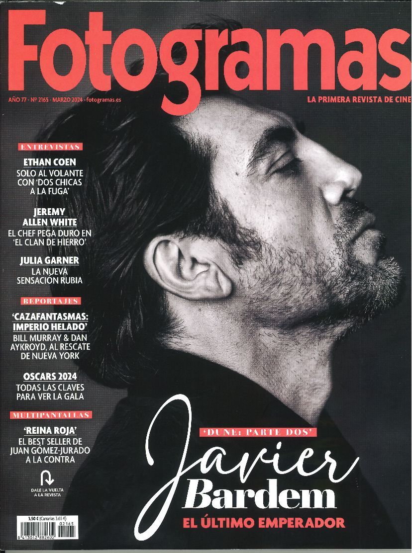 FOTOGRAMAS magazine side cover Issue 2165  March 2024