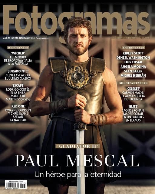 FOTOGRAMAS magazine side cover Issue 2173  November 2024