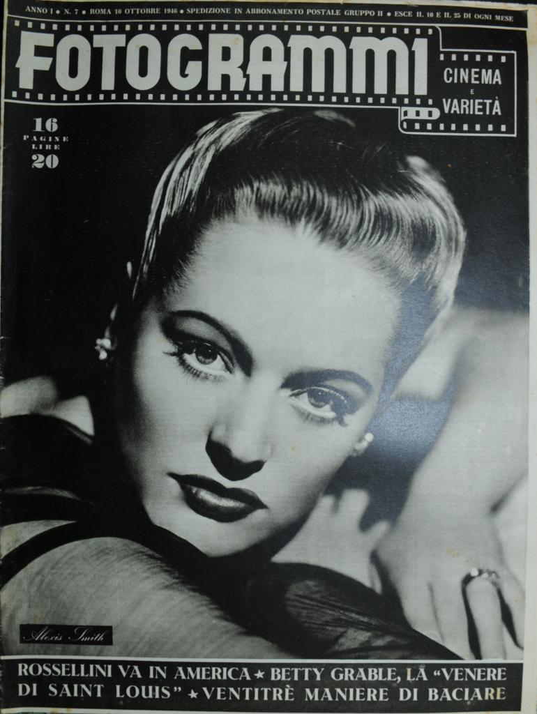FOTOGRAMMI magazine side cover Issue 7 10 October 1946